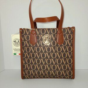 New Valentino Orlandi Brown Purse Tote Bag NWT